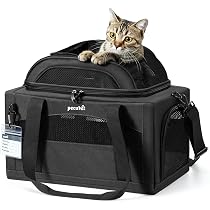 ペットキャリーバッグ 猫 犬 折りたたみ式 防水性 耐久性 高級PUレザー 81jqKeRzx8L._AC_UL210_SR210,