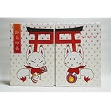 【京都観光】稲荷・きつねさん柄の御朱印帳 麗聲堂オリジナル・見開き柄 (11×16cm Mサイズ)