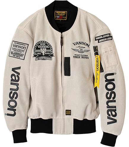 ★ VANSON SVS2302S BK/IV XL スウィングトップジャケット Amazon.co.jp: [バンソン] アウター スィングトップジャケット