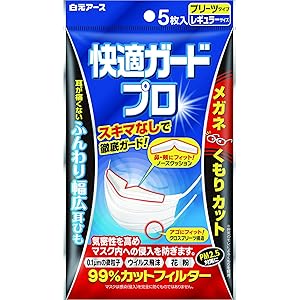 白元アース 快適ガードプロ プリーツタイプ レギュラーサイズ 5枚入