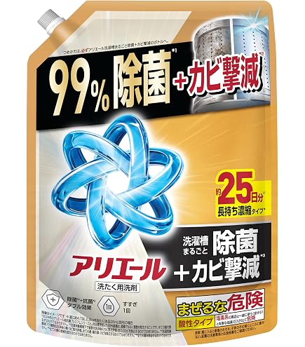 Amazon | P&G アリエールジェル最高傑作の除菌+抗菌 詰替超特大 730g