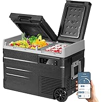 Amazon.co.jp: ELECAENTA ポータブル冷蔵庫 40L バッテリー内蔵