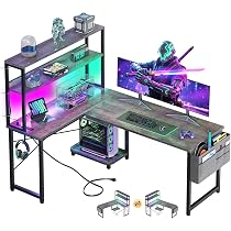 Amazon | AODK ゲーミングデスク コンセント付き パソコンデスク 袋