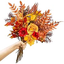 Amazon｜Ruidazon 人工秋の花ブーケ 21.6インチ 秋 フェイクシルク