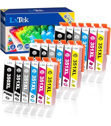 Amazon.co.jp: LxTek BCI-351XL 互換インクカートリッジ Canon用