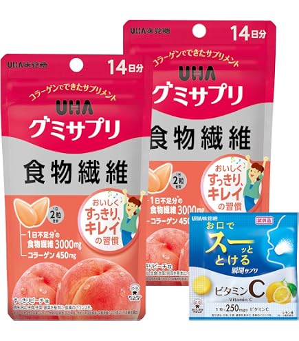 Amazon | UHA味覚糖［公式］グミサプリ 食物繊維 14日分 (5袋) | UHA