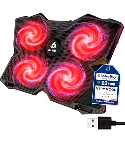 Amazon.co.jp: KLIM Ultimate - LED リム付き RGB ノートパソコン冷却