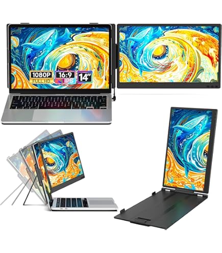 Amazon.co.jp: 14インチ ノートパソコン用モニター FHD1080P デュアル