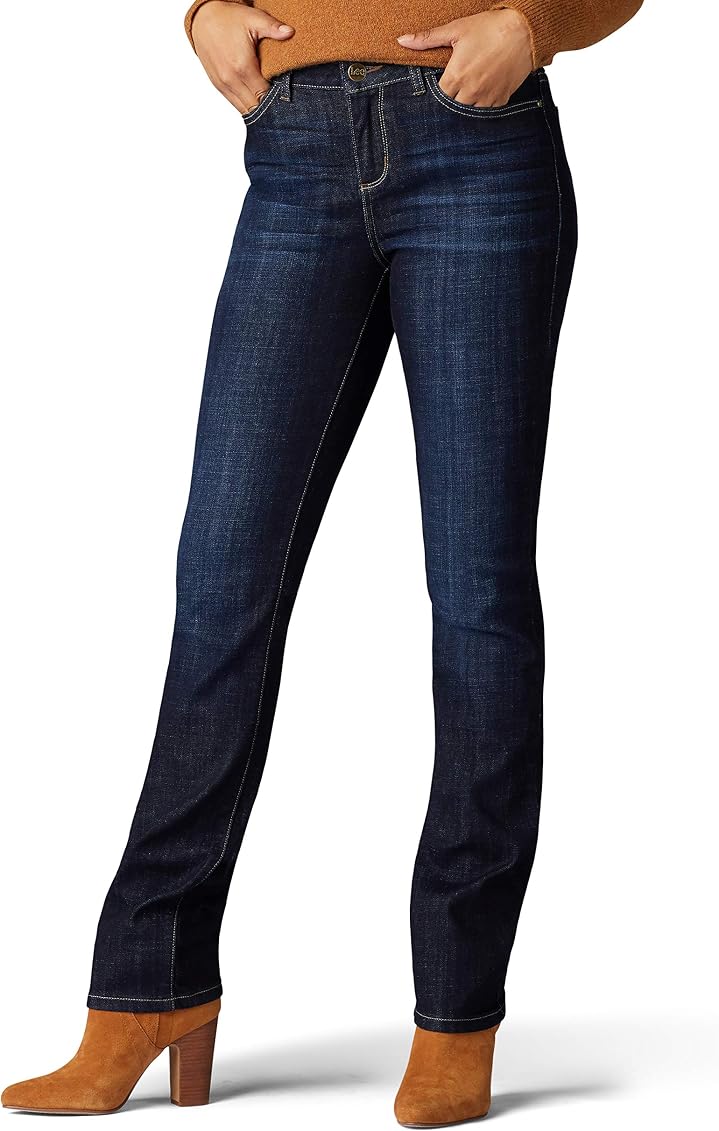 Regular Fit Straight Leg Jean, Rinse 