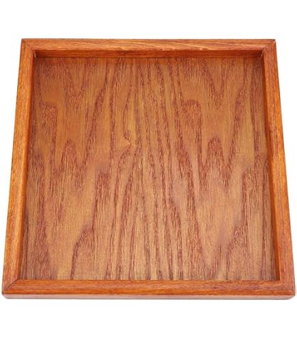 Amazon | Asixx 木製トレー ティートレー 正方形 配膳盆 お盆