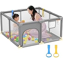 Amazon.co.jp: Dripex ベビーサークル 小さめ メッシュ 120x120x63cm