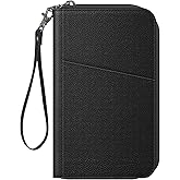 Fintie Family Passport Holder Wallet, RFID Blocking Travel Document Organizer Clutch Bag Credit Cards Case Cover for Women Me