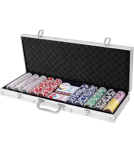 Amazon | コインインレイ ポーカーチップセット アルミニウムキャリー