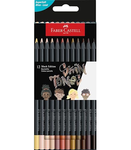 Amazon | Faber-Castell ブラックエディション メタリック色鉛筆:12本