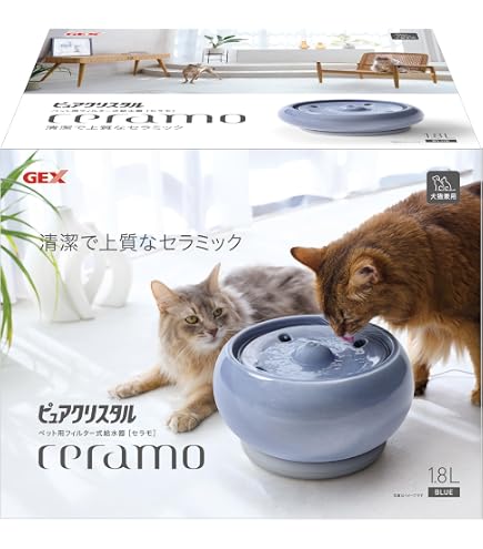 ピュアクリスタル　ピュアベイビー Amazon | ピュアクリスタル セラミックススクエア 猫用 | GEX | 給水器