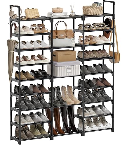 Hoobro 3 Tier Purse Organizer For Closet Multi Functional Purse Rack With 6 Hooks Floor Standing - View #12