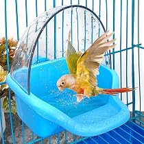 Picture of Bird Bath Tub Budgie Cage Bird Bath Parrot Automatic Bathtub, Indoor ...