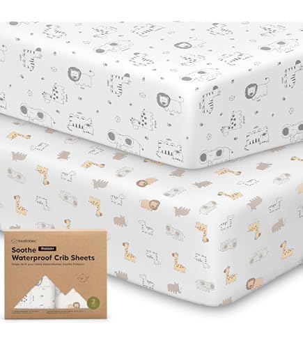 Maxi-Cosi Swift Toddler Bed Sheets, Travel cot Sheets for The Toddler Mattress of Maxi-Cosi Swift, Set of 2 Toddler Cot Bed Sheets, White (2X) Baby
