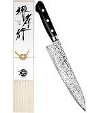 Amazon.co.jp: 刀舟技研 包丁 ダマスカス 鋼 切付 三徳 包丁 210mm