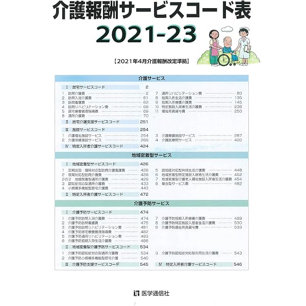 ケアマネージャー・ケアクラークのための介護サービスコード表(合成