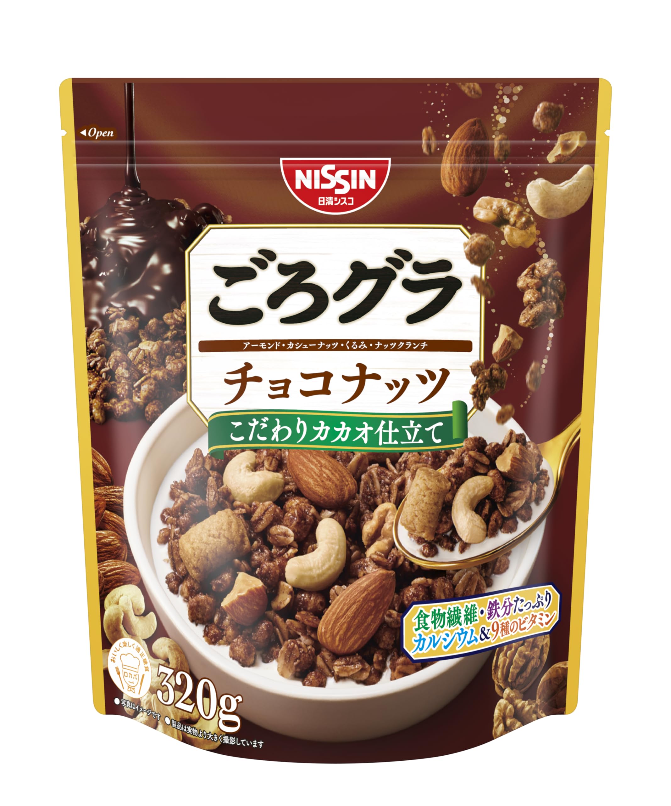 【41%OFF】【2,186円（定期便1,967円）】 日清シスコ ごろグラ チョコナッツ 320g×6袋