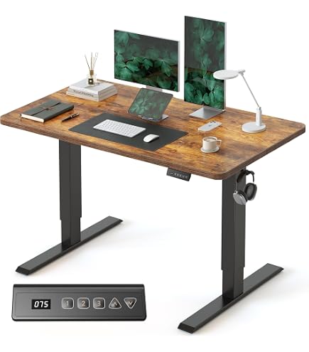 Amazon | FEZIBO電動 昇降式デスク 幅80cm スタンディングデスク 上下 