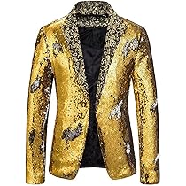 Amazon.co.jp: [ADOSSY] スパンコール ジャケット メンズ キラキラ