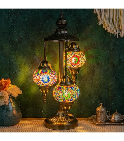 Amazon.co.jp : DEMMEX トルコモロッコモザイクテーブルランプ