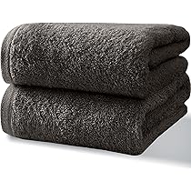 Amazon｜バスタオル 2枚セット カーボングレー HOSUR ホテル仕様 厚手