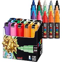 Amazon | posca三菱鉛筆 水性ペン ポスカ 中字 丸芯 15色 PC5M15C