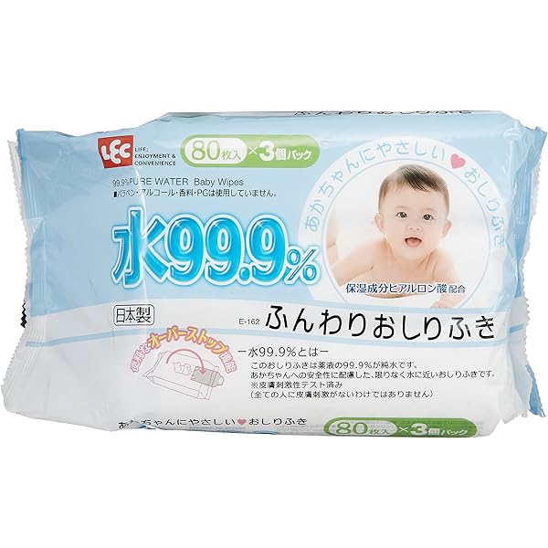 Amazon.co.jp: E-162 99.9ふんわりおしりふき 80枚X3 : ドラッグ