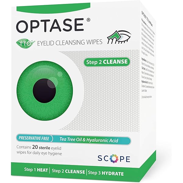Optase Tea Tree Oil Eye Lid Wipes Eyelid Cleansing Wipes For Daily Use Premium Eye Cleanser For Dry Eye Relief Preservative Free Natural Ingredients Step 2 Cleanse
