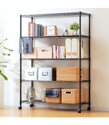 Amazon｜ラック スチールラック メタルラック大型収納 幅120cm 5段