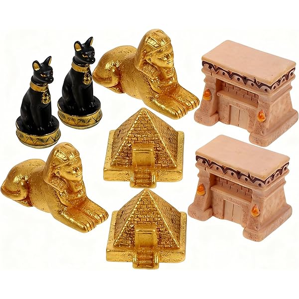 Amazon.co.jp: ABOOFAN 8個 エジプトのピラミッドの彫像 ミニチュア