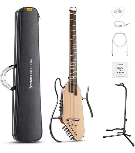 Amazon | Donner サイレントギター 人間工学ネック 静粛性 着脱可能