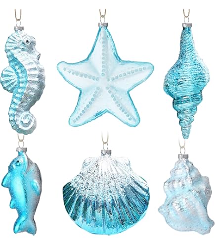 Amazon.co.jp: ハンドメイド貝殻&ヒトデのオーナメント - 4個
