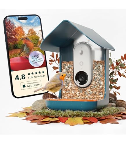 Birdbuddy ソーラールーフ付スマートバードフィーダー Bird Buddy Pro Solar Smart Bird Feeder, Camera, AI Bird ID