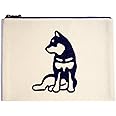 [ゆる波] 黒柴犬 ポーチ 小 【横座り】 犬 グッズ 雑貨 オリジナル］