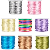 Amazon.co.jp: Beadthoven ナイロン糸 サテンコード 結び紐 組紐 2mm 8