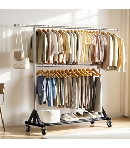 Amazon.co.jp: HOKEEPER ハンガーラック 200kg耐荷重 洋服掛け