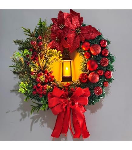 Amazon | S&C Live クリスマスリース 40cm ナチュラル 北欧風