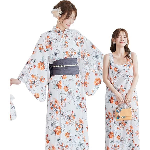 Amazon.co.jp: [Malymoon] 浴衣 ワンピース 2way 黄色 向日葵