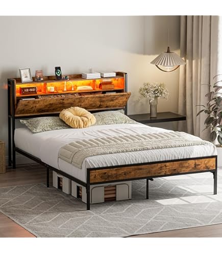 Amazon｜ベッドフレーム ダブル ダブルベッド パイプベッド コンセント