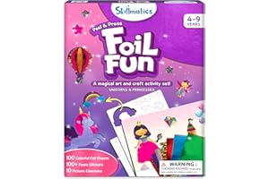 Skillmatics Foil Fun - Unicorns & Princesses, No Mess Art for Kids, Craft Kits & Supplies, DIY Creative Activity, Travel Toys, Gifts for Ages 4, 5, 6, 7, 8, 9