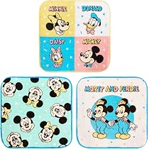 Amazon｜林(Hayashi) ミニタオル 3柄組 約16×16cm ディズニー ミッキー