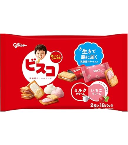 Amazon.co.jp: 江崎グリコ ビスコ大袋(アソートパック) 36枚 : 食品