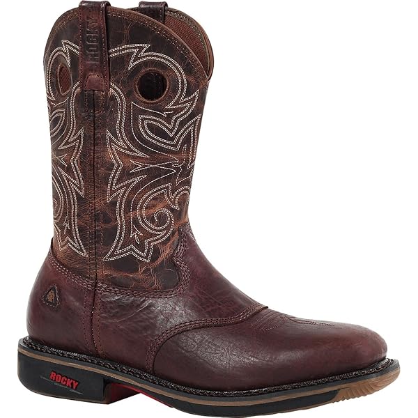 Rocky Men's Rocky Ride Round Toe Steel Toe Work Boot Brown Size