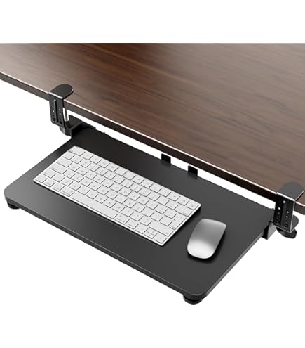 Clamp On Desk Extension Foldable Keyboard Tray Desk Extender - Ergonomic Clamp-On Armrest For Office & Home Desk Extender White - View #9