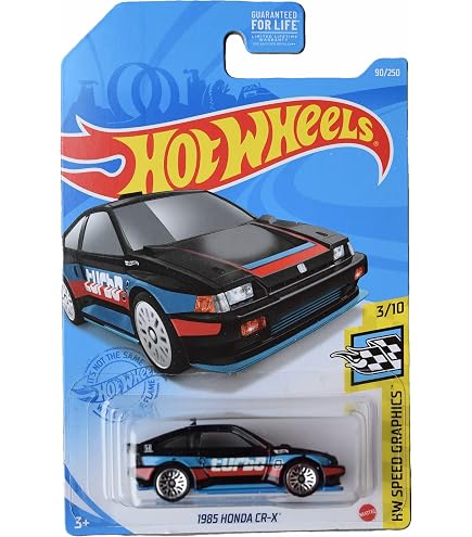 Lot De 2 Voitures Hot Wheels Nightburnerz 1/64 Honda CR-X 2019 - Variantes Noire Et Rouge - Neuves En Boîte