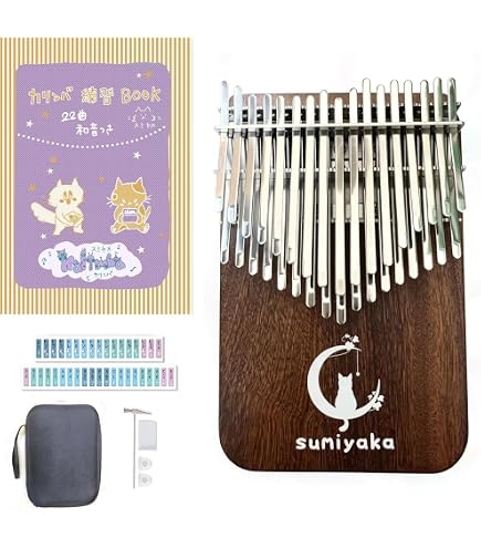 Amazon | カリンバ 34キー 二段半音付 楽器 親指 ピアノ サペリ製